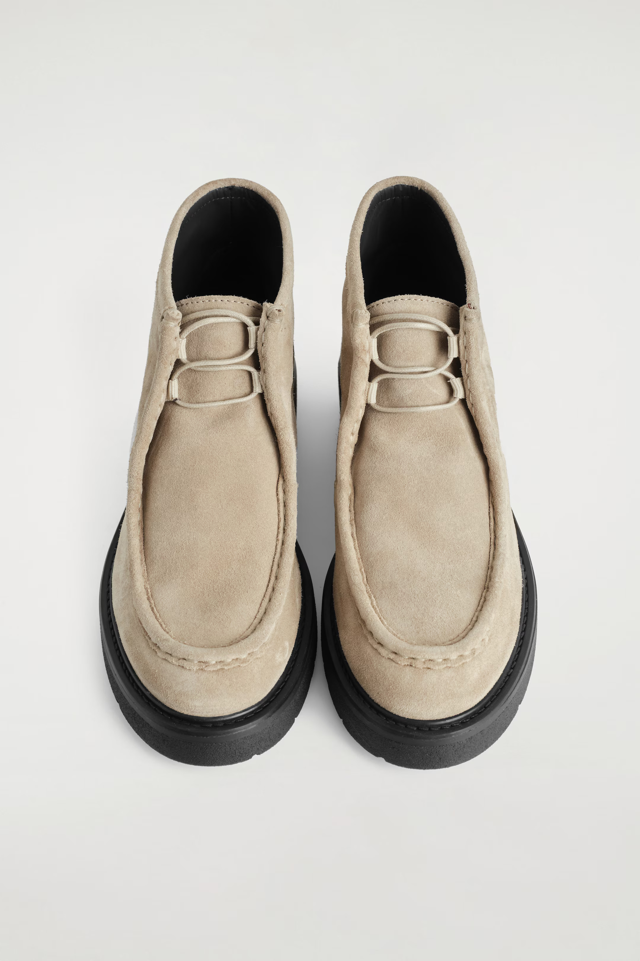 LACE-UP SUEDE ANKLE BOOTS - BEIGE | COS | COS UK