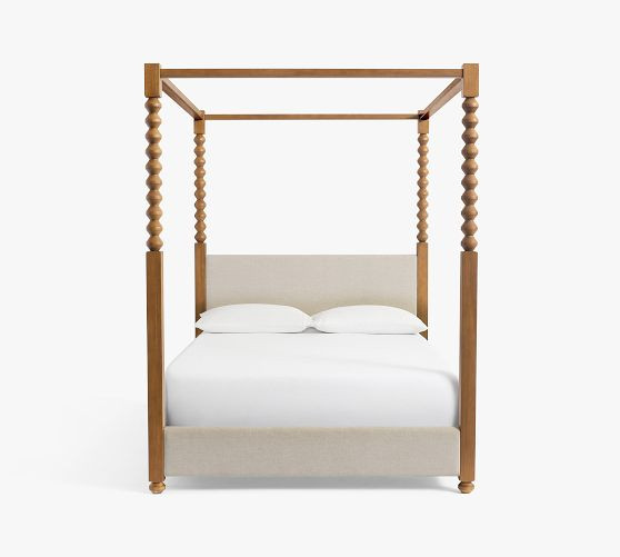 Chris Loves Julia Stacked Ball Canopy Bed | Pottery Barn (US)