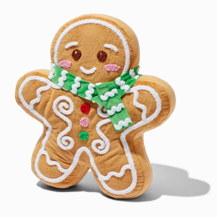 Plush Gingerbread Man Pillow | Claire's (UK)