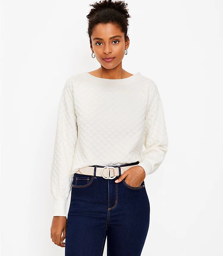 Quilted Sweatshirt | LOFT