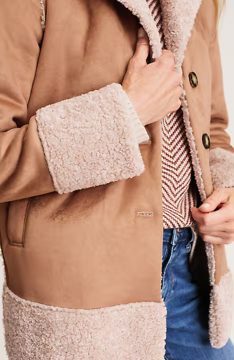 Faux-Suede & Sherpa Jacket | J. Jill
