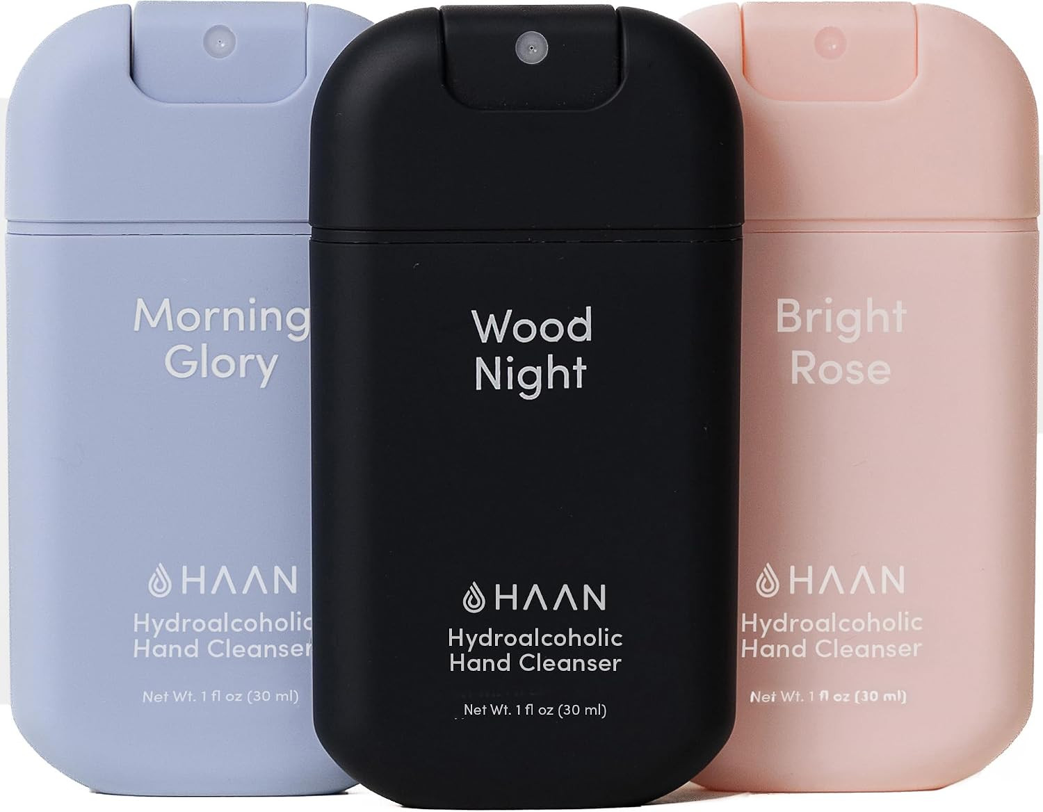 HAAN Hydrating Hand Cleansing Spray with Aloe Vera (Pack of 3) – Clean Your Hands - 1 of Each Scent: Morning Glory, Bright Rose, Wood Night | Amazon (UK)