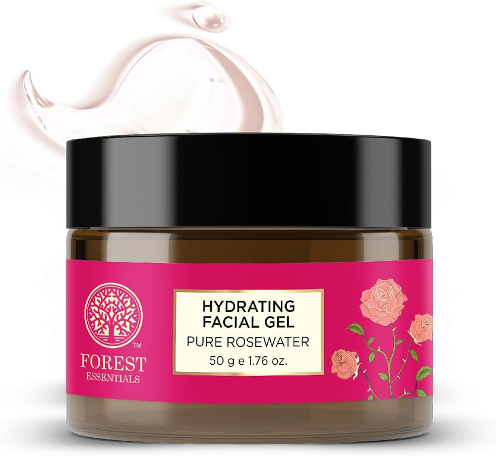 Forest Essentials Light Hydrating Facial Gel Pure Rosewater -50g | Amazon (US)