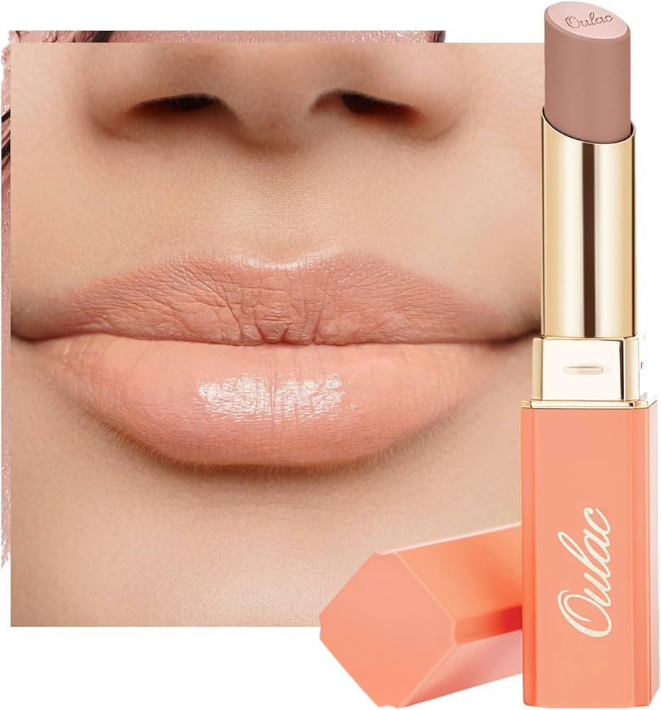 Oulac Nude Lipsticks for Women, Peach Matte Lip Stick, Full Coverage Lip Color, Satin Matte Finis... | Amazon (US)