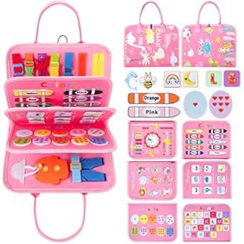 HONGDDY Busy Board Montessori Toys for Toddler, Sensory Board Toy for Learning Fine Motor Skills Qui | Amazon (US)