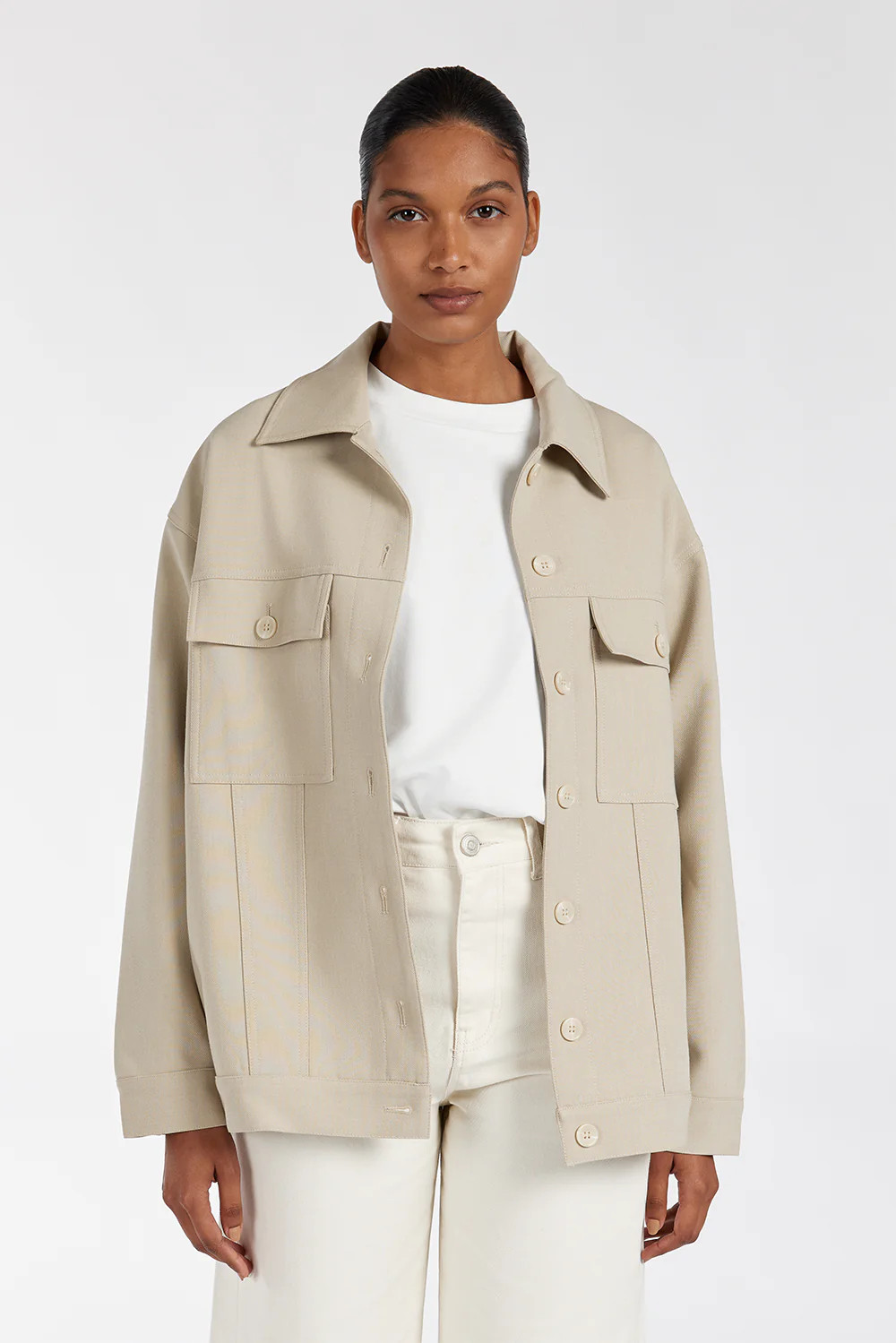 JIL PEBBLE TAILORED TRUCKER JACKET | DISSH