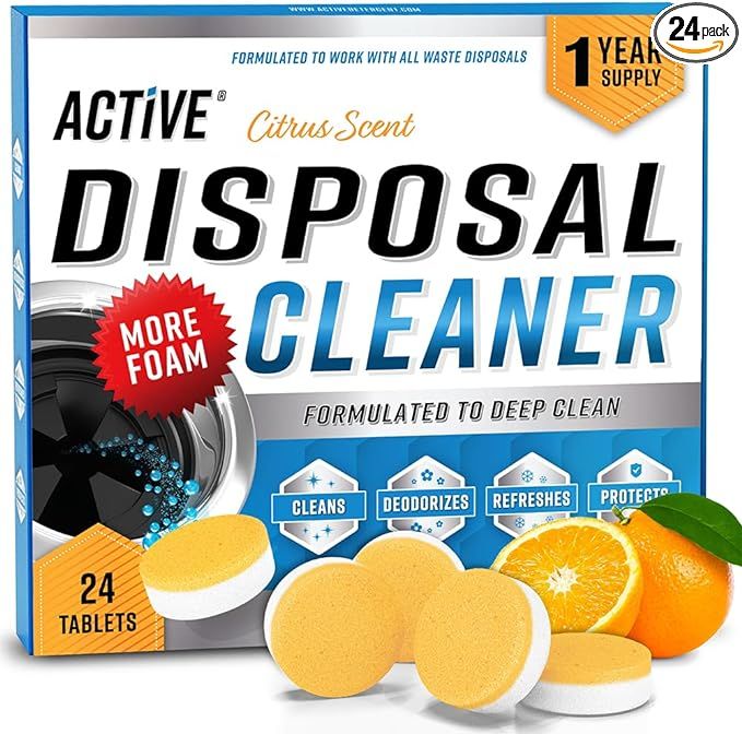 Garbage Disposal Cleaner Deodorizer Tablets - 24 Pack, New Powerful XL Foaming Tablet - Fresh Cit... | Amazon (US)