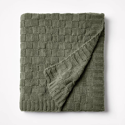 Click for more info about Checkered Knit with Neps Throw Blanket - Threshold™ designed with Studio McGee