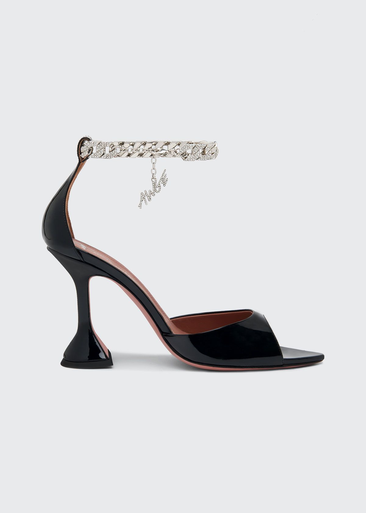 x AWGE Flacko Crystal Ankle Charm Peep-Toe Sandals | Bergdorf Goodman