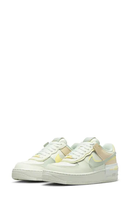 Nike Air Force 1 Shadow Sneaker in Sail/Light Silver/Citron at Nordstrom, Size 11.5 | Nordstrom