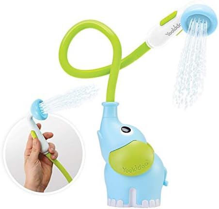 Yookidoo Baby Bath Shower Head - Elephant Water Pump with Trunk Spout Rinser - Control Water Flow... | Amazon (US)