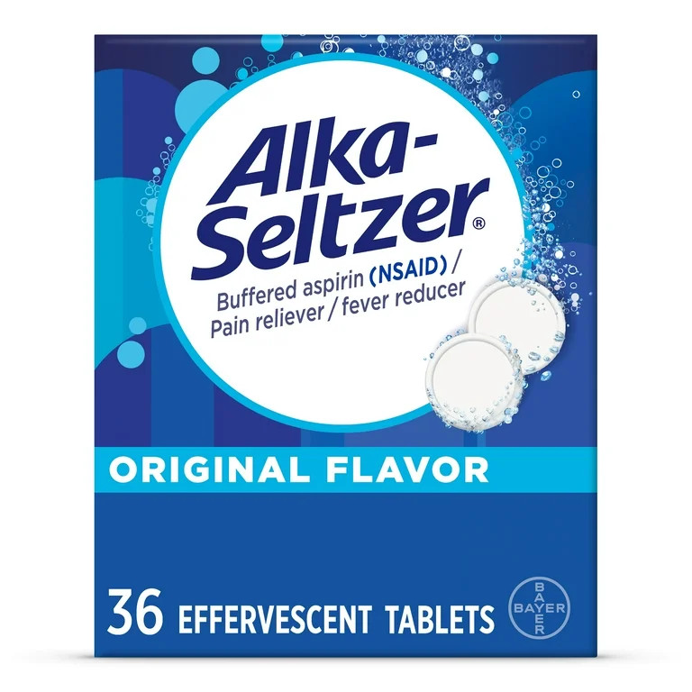 Alka-Seltzer Original Pain Relief Effervescent, 36ct | Walmart (US)