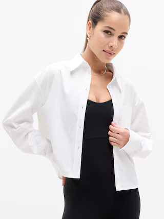 Midday Cropped Poplin Shirt | Athleta