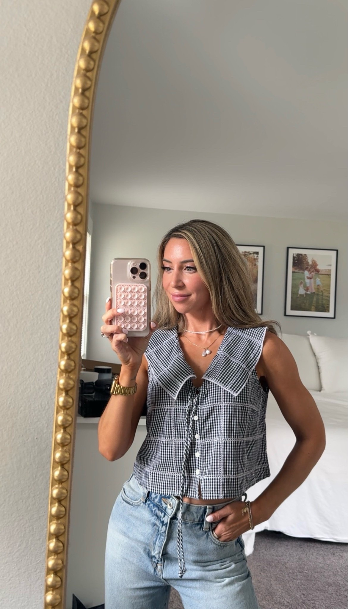 Free People gingham top 🤍🖤 on sale!!

#LTKootd #LTKmomlife #LTKPetite