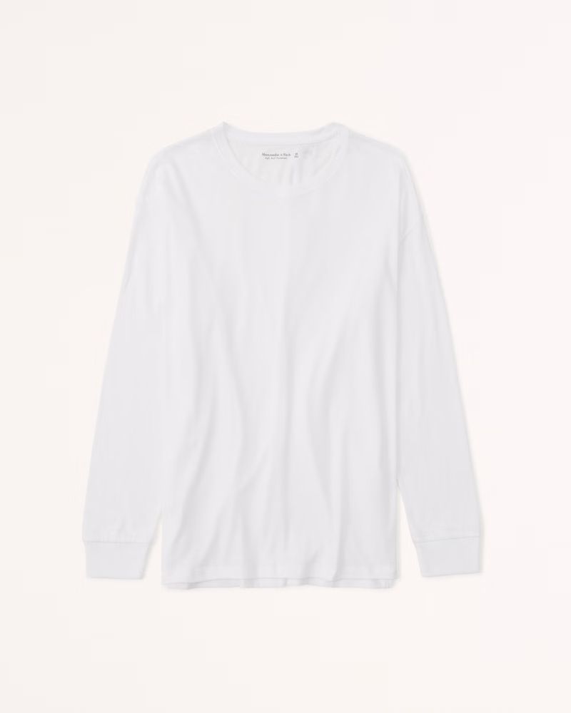 Long-Sleeve Boyfriend Tee | Abercrombie & Fitch (US)