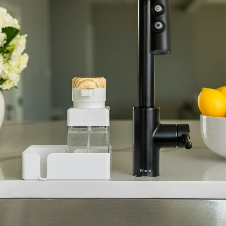 The Home Edit Large Sink Caddy Set with Soap Pump, 7"H x 5.9"W x 6"D | Walmart (US)