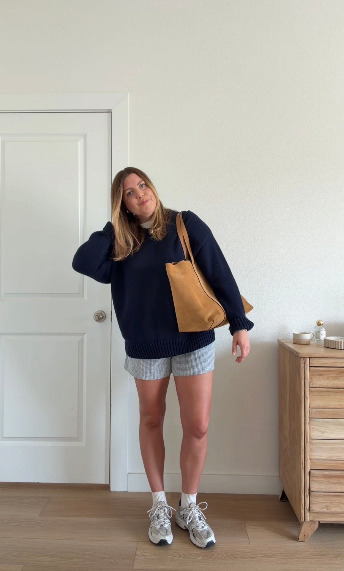The sweater is my favorite 100% cotton Gap sweater in a M, navy is sold out but other colors would be worth it too! Shorts are older Amazon. Trusty New Balance 530’s but shared some others I’ve been eyeing too. Gabin mag from Sezane was gifted, but one of my favorites!

#LTKootd #LTKdayinmylife #LTKmomlife