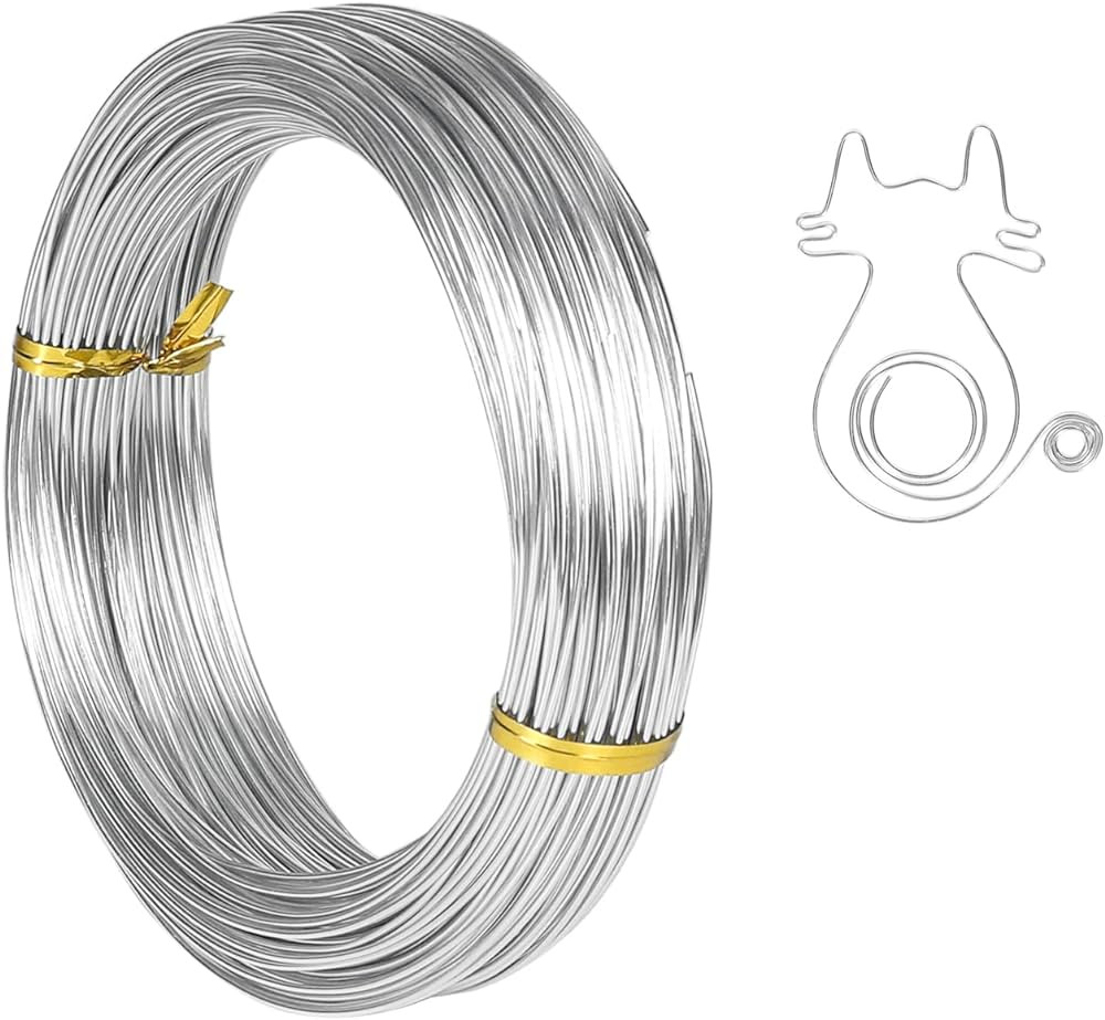18 Gauge Aluminum Craft Wire, 165 Feet 1mm Bendable Metal Wire for Jewelry Making, Sculpting, Flo... | Amazon (US)