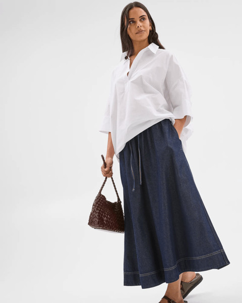 Denim Pull On Maxi Skirt | Target AU