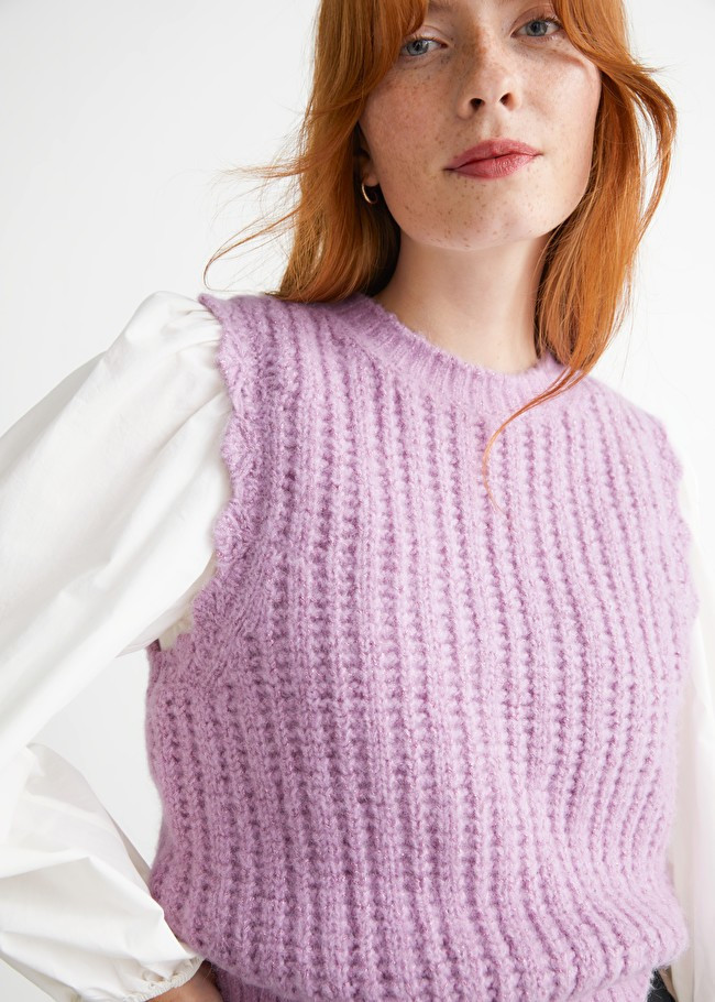 Glitzernder Strickpullunder mit Wellenkante | & Other Stories (EU + UK)