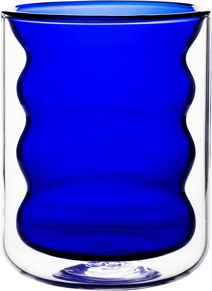 Tov Furniture Waves Blue Water Glass - Set of 4 | Amazon (US)