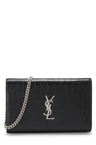 Yves Saint Laurent, Pre-Loved Black Embossed Kate Wallet On Chain (WOC) Medium, Black | Amazon (US)