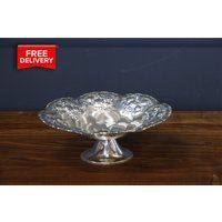 Art Deco Silver Fruit Bowl. Pedestal Bowl Decorated Floral Design. German Bmf For Candy & Fruit | Etsy (US)