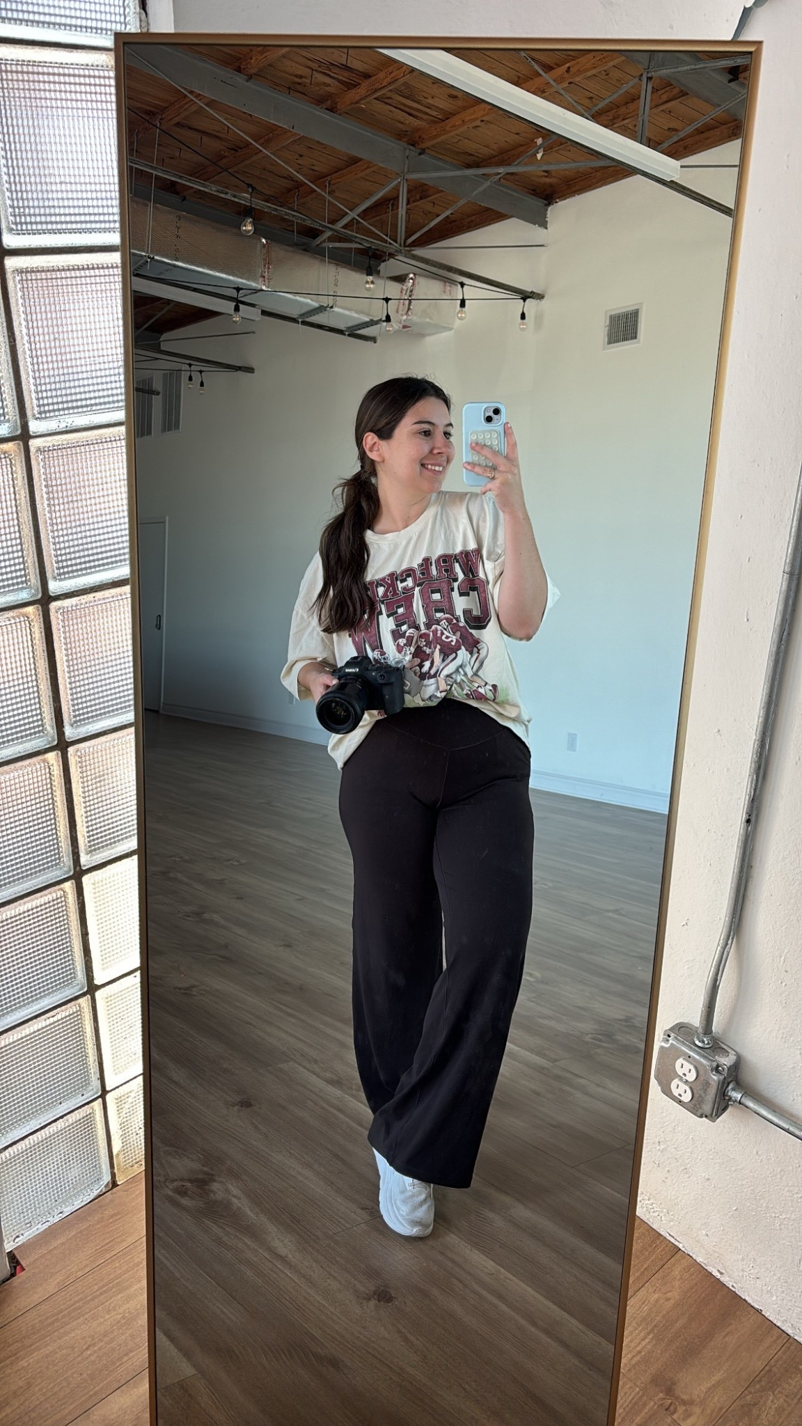 size medium in pants, XL in top. shoes fit tts! 

shooting on the Canon R6 (discontinued but you can purchase the R6 Mark II).  

#LTKSeasonal #LTKActive