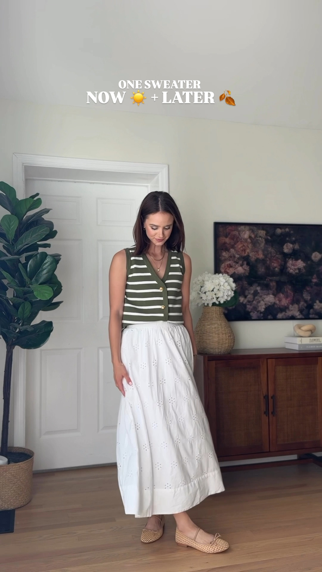 Sweater vest : wearing s
White skirt : wearing s
Mesh flats : fit tts
Cropped denim : fit tts 
Coatingan : wearing s

Fall transition outfit // target style // target must haves // summer outfit // teacher outfit // teacher style // early fall outfits 

#LTKBacktoSchool #LTKStyleTip #LTKSeasonal