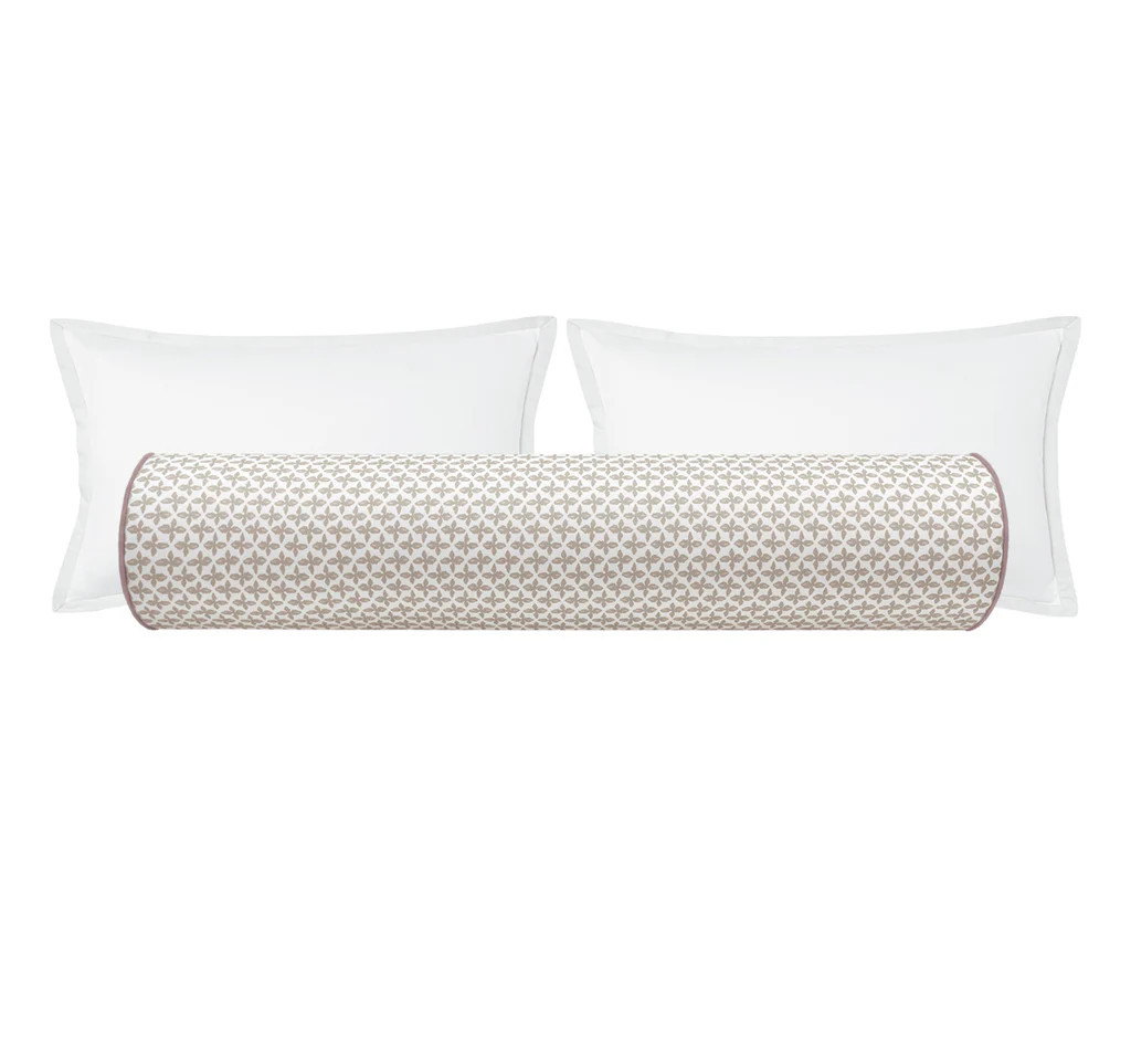 OCS X LDC II | BOLSTER | ELLISTON HOUSE : POSEY // SAND + CLASSIC LINEN // LILAC CORDING | LITTLE DESIGN COMPANY