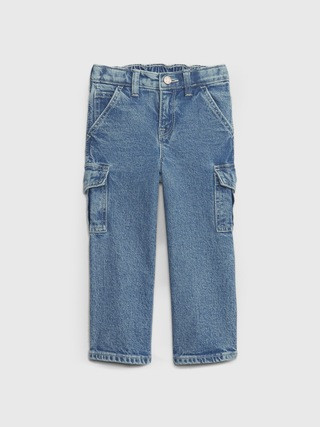babyGap Wide-Leg Cargo Jeans | Gap Factory