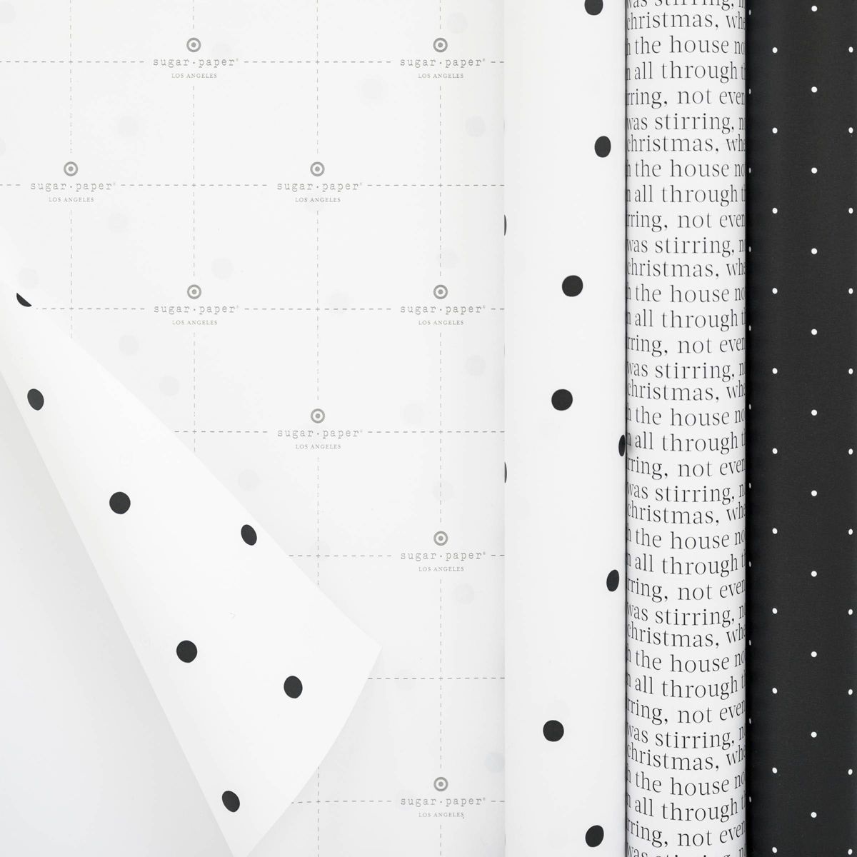 75 sq ft Gift Wrap Trio Black/White - Sugar Paper™ + Target | Target