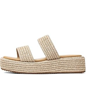 EQAUDES Platform Slip on Espadrille Sandals for Women Wedges Slides Bohemia Sandals Flatform Open... | Amazon (US)