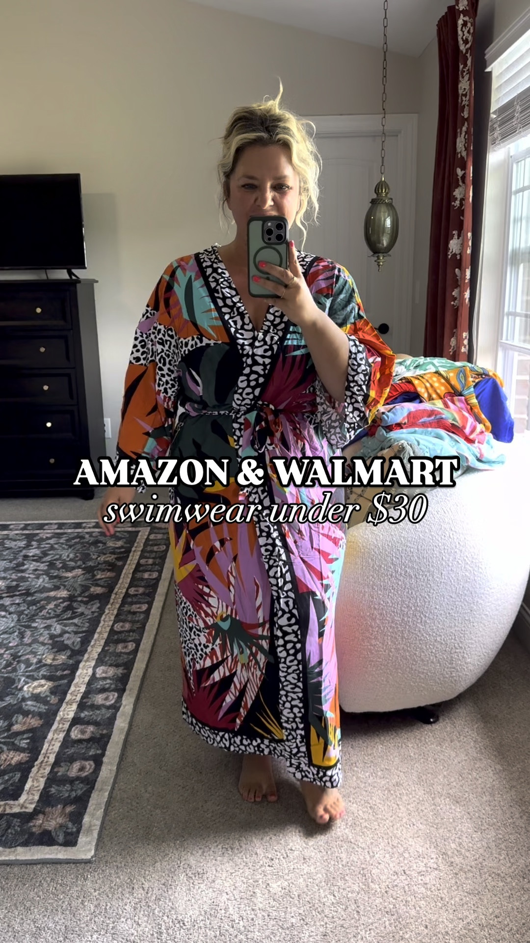 Cutest tropical print kimono swim cover up & ruffle strap one piece bathing suit! It has great support up top for a larger chest & full coverage on the back side! I’m in a L cover up & XL bathing suit. 

#LTKSwim #LTKSummerEdit #LTKSeasonal