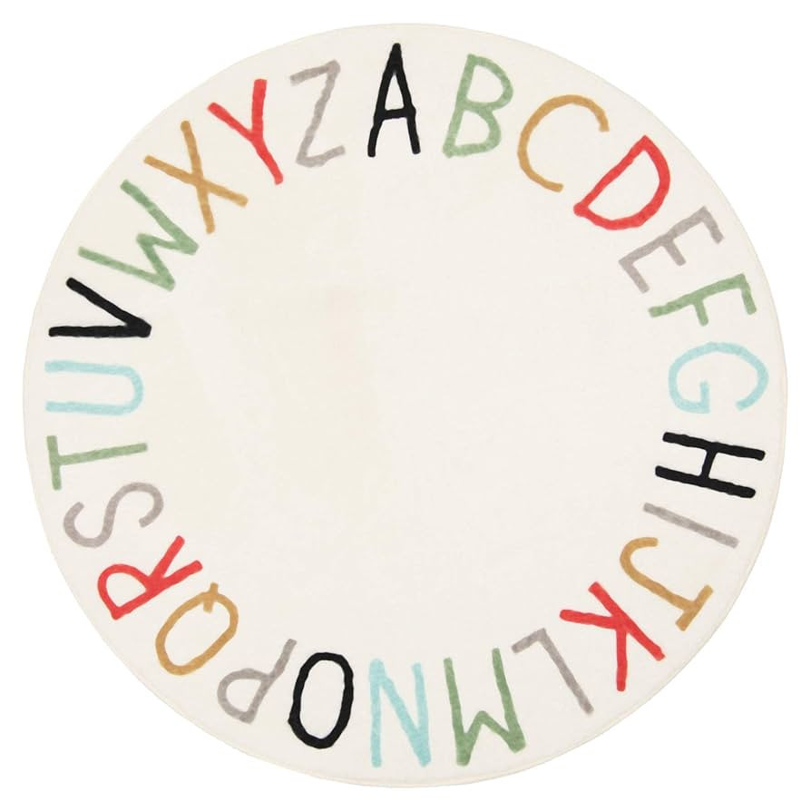 Topotdor Rainbow Round Kids Play Rug Alphabet Nursery Area Rug Extra Large Soft Crawling Play Mat... | Amazon (US)