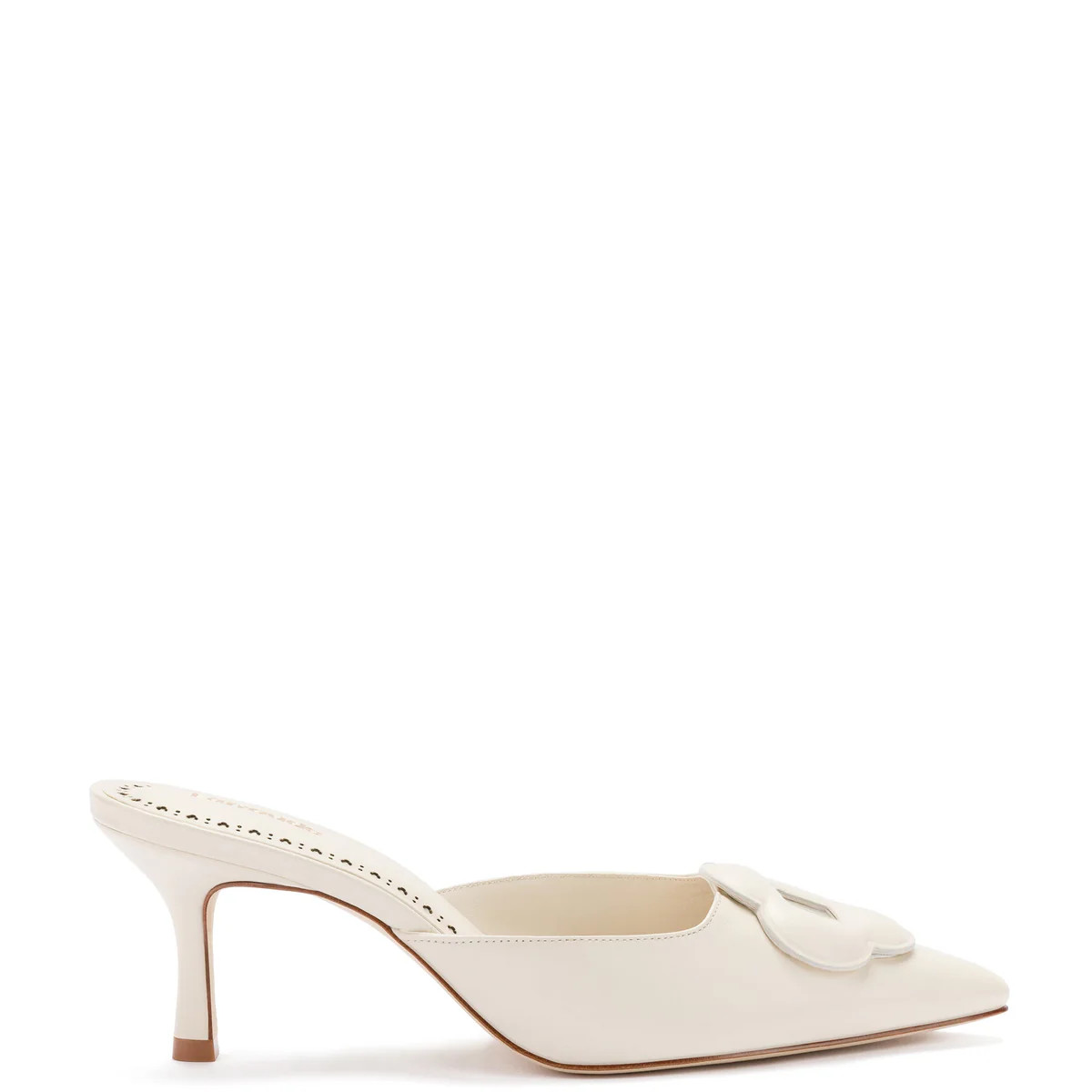 Flora Pump In Ivory Leather | Over The Moon
