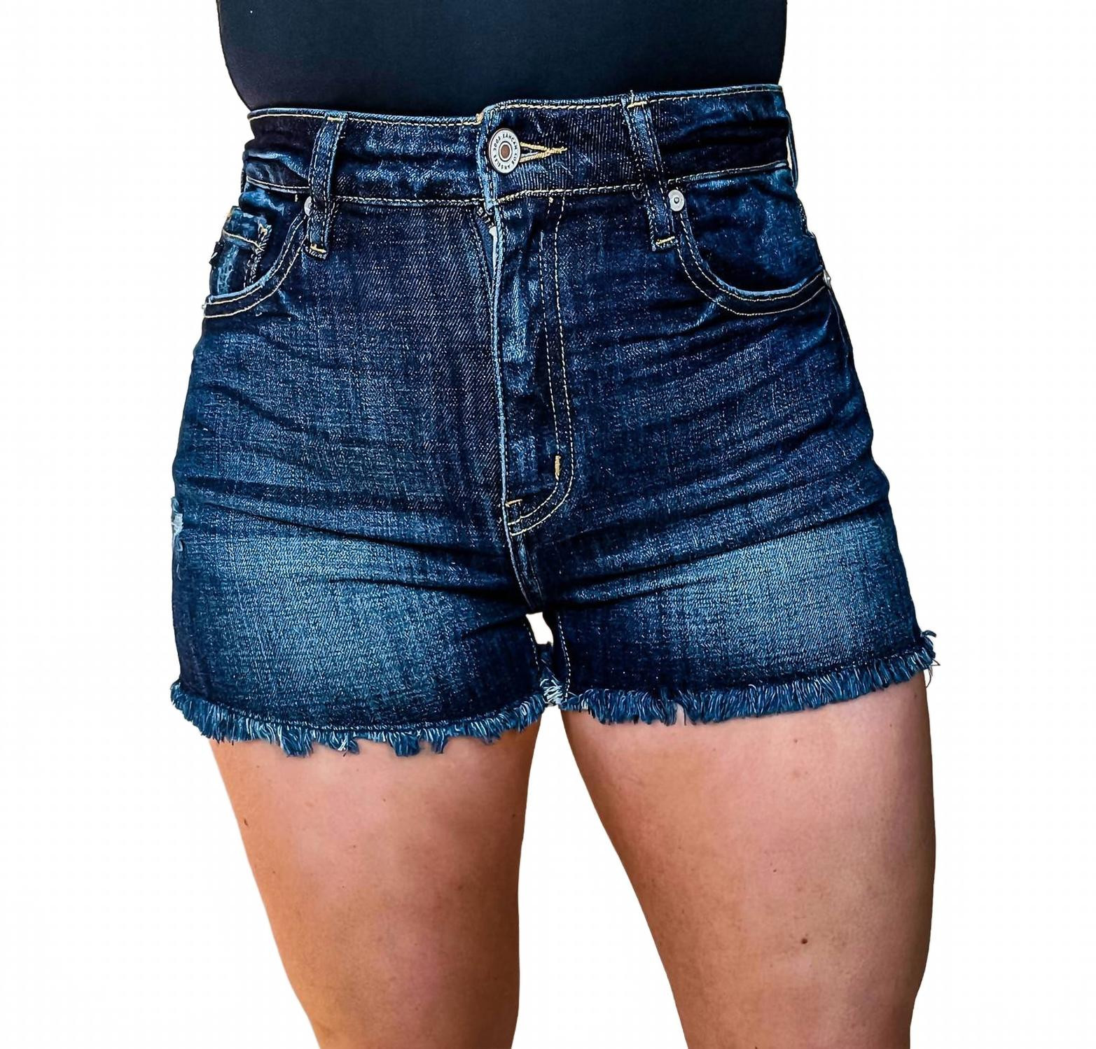 Dacey Denim Shorts In Dark Wash | Shop Simon