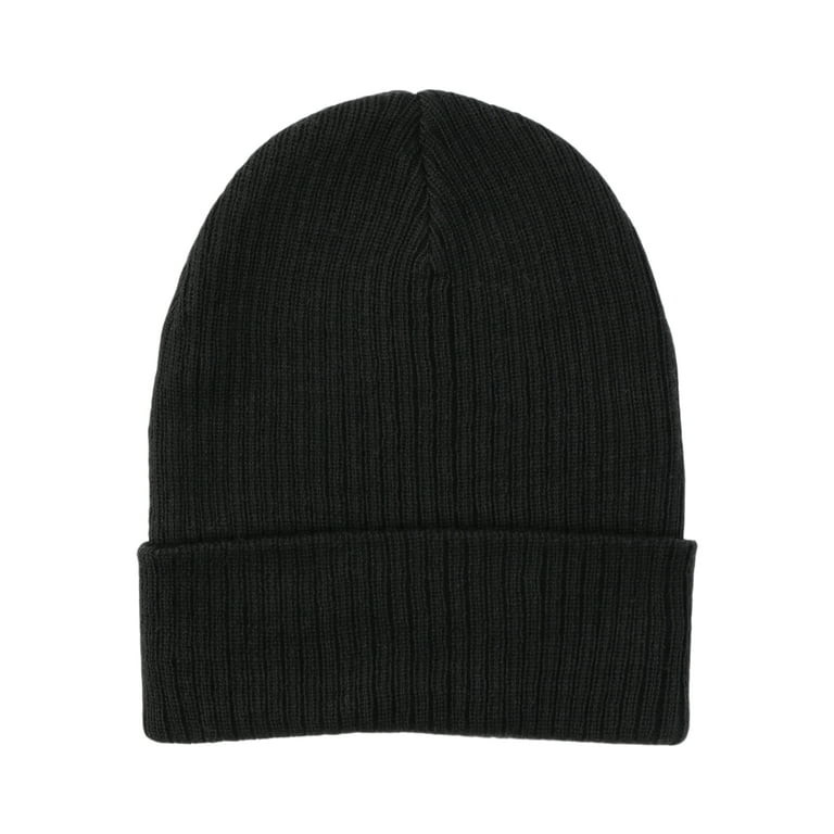 Wonder Nation Boys’ Ribbed Beanie Hat, Black Soot | Walmart (US)