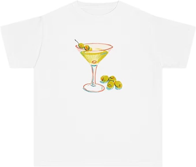 Y2K Baby Tees Women Short Sleeve Fitted Cropped Tops E Girl Funny Aesthetic Graphic T Shirt 2000s... | Amazon (US)