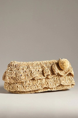 Raffia Ruffle Clutch | Anthropologie (US)