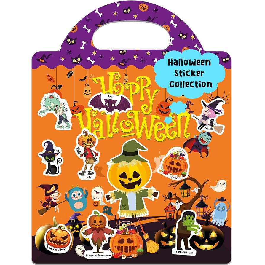 Halloween Reusable Sticker Books for Kids 2-4 Stickers Books for Toddlers 1-3 Preschool Learning ... | Amazon (US)