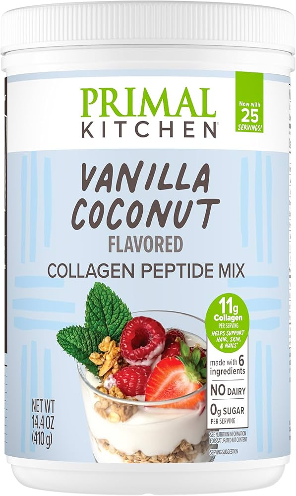 Primal Kitchen Vanilla Collagen Fuel® Drink Mix, Vanilla Coconut Collagen Peptides, No Dairy or ... | Amazon (US)