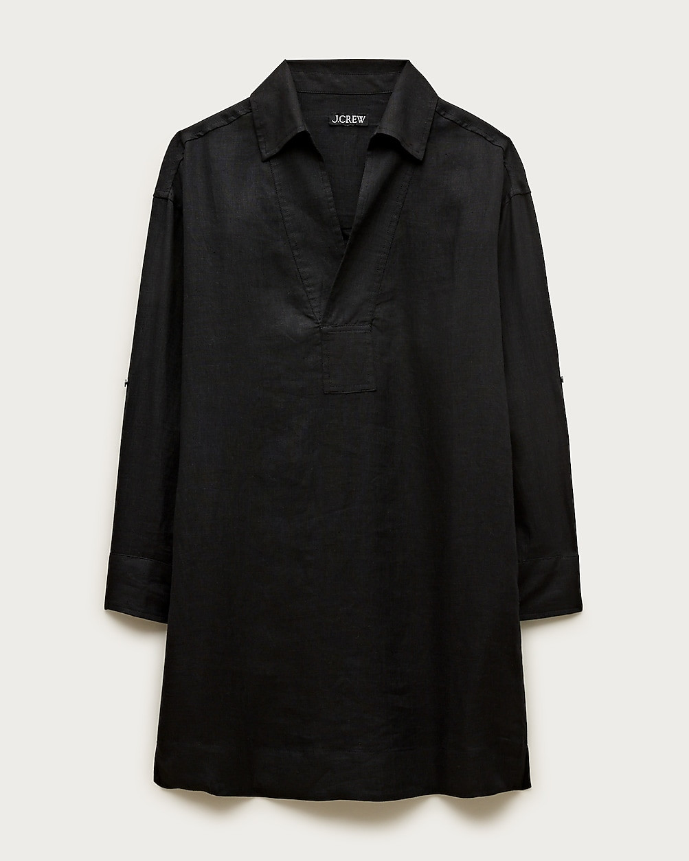 V-neck popover dress in linen | J. Crew US