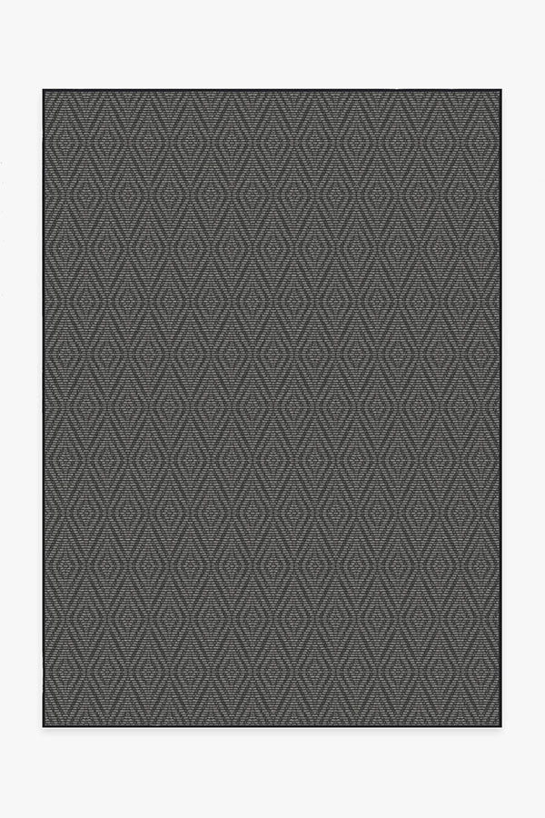 Outdoor Halo Diamond Black Rug | Ruggable