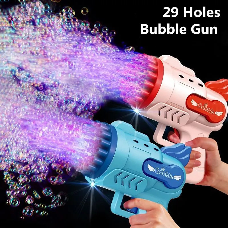 Portable Bubble Gun Machine with LED Lights - Perfect Outdoor Party Toy for Kids! | Temu Affiliate Program