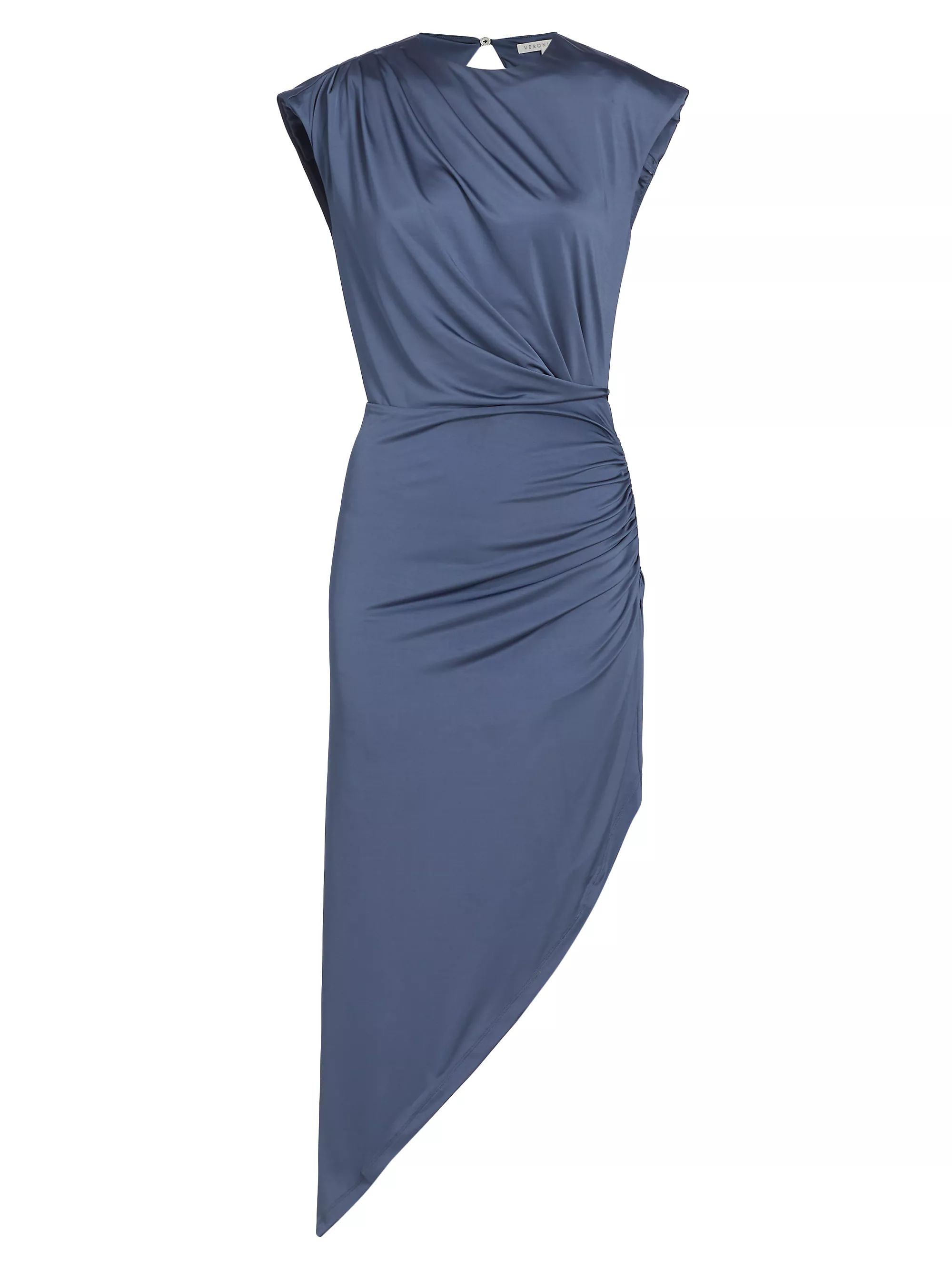 Merrith Ruched Asymmetric Midi-Dress | Saks Fifth Avenue