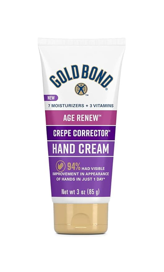 Gold Bond Age Renew Crepe Corrector Hand Cream, Replenishing & Smoothing Formula, 3 oz. | Amazon (US)