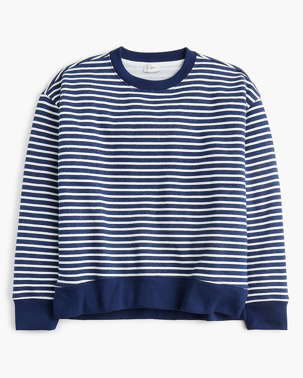 Striped crewneck pullover sweatshirt | J.Crew Factory