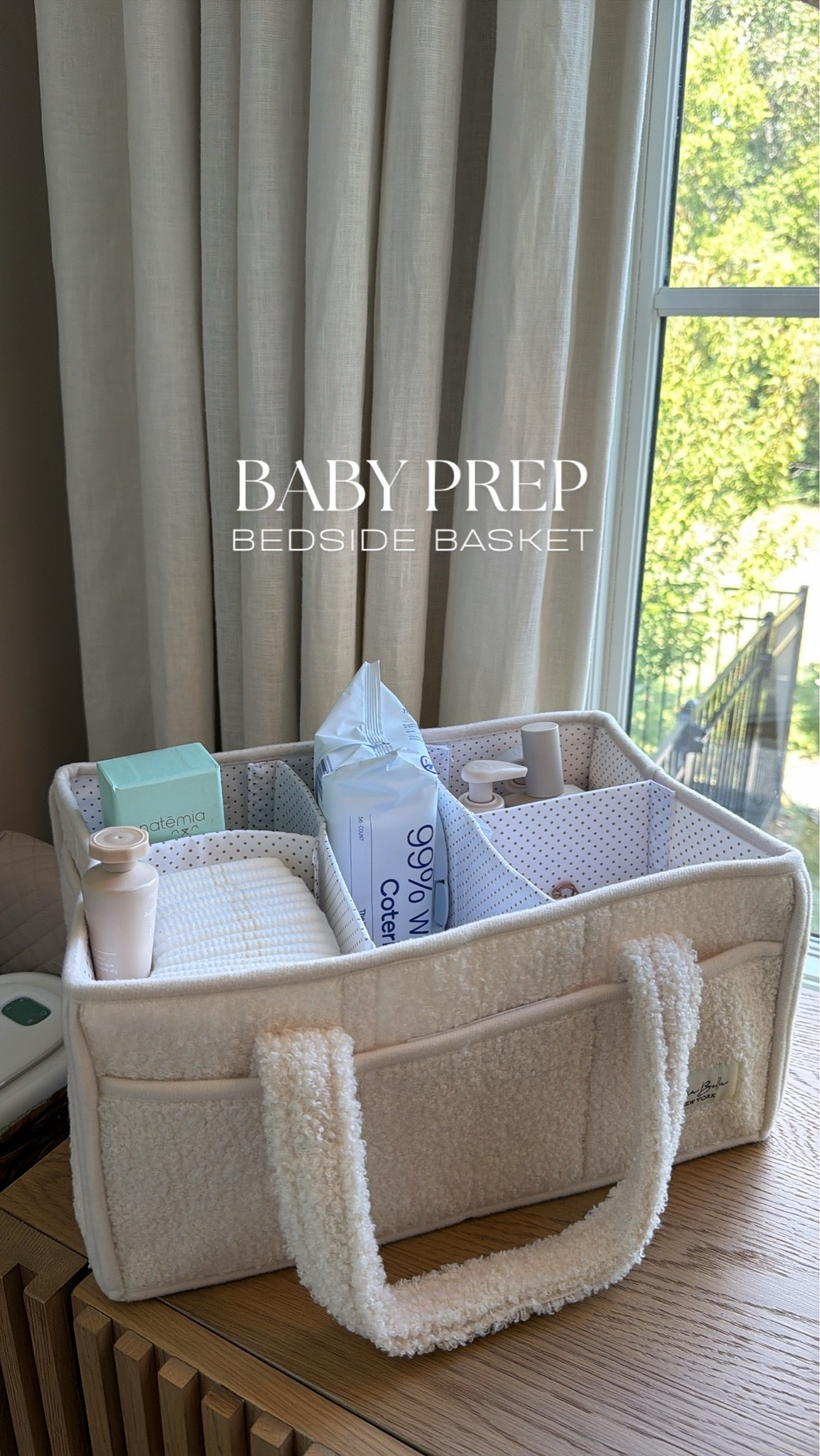 Bedside basket I put together for our bedside + we can easily pick it up to bring around the house with us! Some things are missing since I have them packed in my hospital bag at the moment, but linking everything it has here! Diapers, wipes, baby skincare, electric nail filer, haaka, etc

#LTKBaby #LTKBump #LTKmomlife