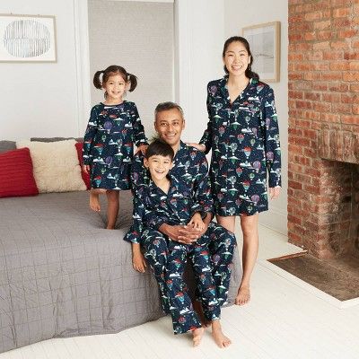 Holiday Hot Air Balloon Print Flannel Matching Family Pajamas Collection | Target